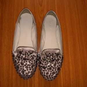 ALDO Rose gold bedazzled diamond rhinestone flats